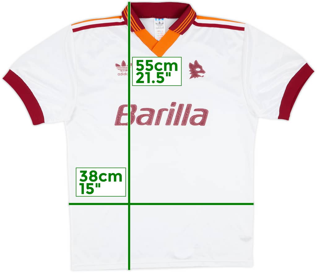 Camiseta de visitante del Roma 1991-92 - 8/10 - (M)