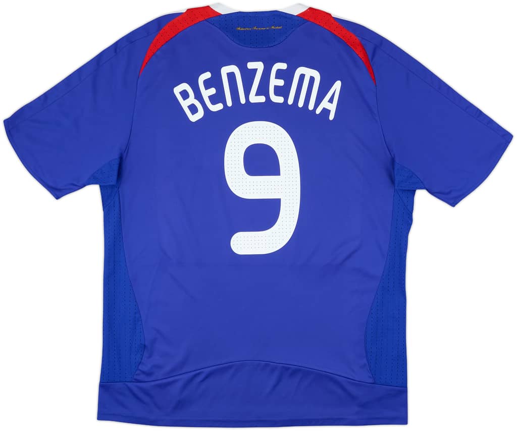 2007-08 France Home Shirt Benzema #9 - 7/10 - (XXL)