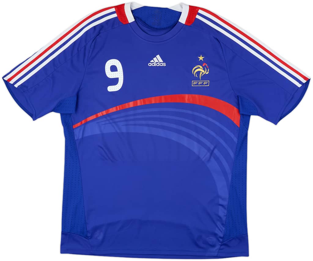 2007-08 France Home Shirt Benzema #9 - 7/10 - (XXL)