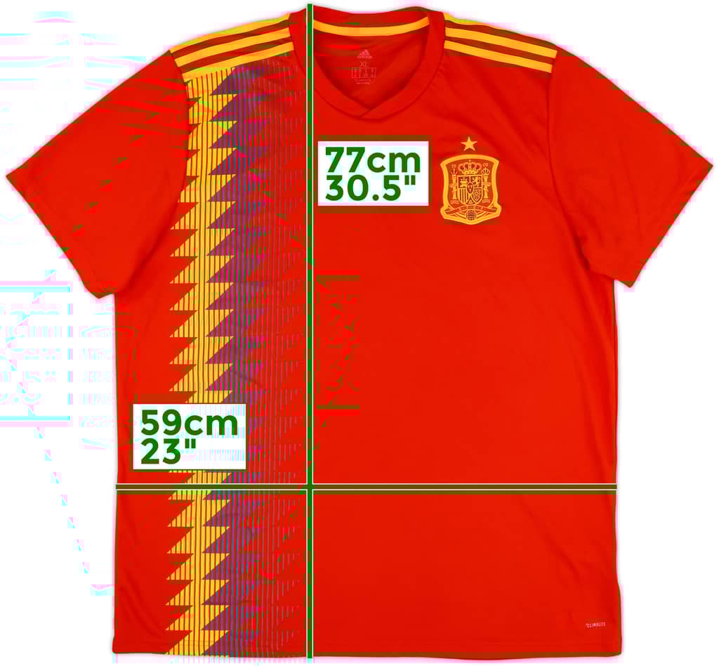 2018-19 Spain Home Shirt - 9/10 - (XL)