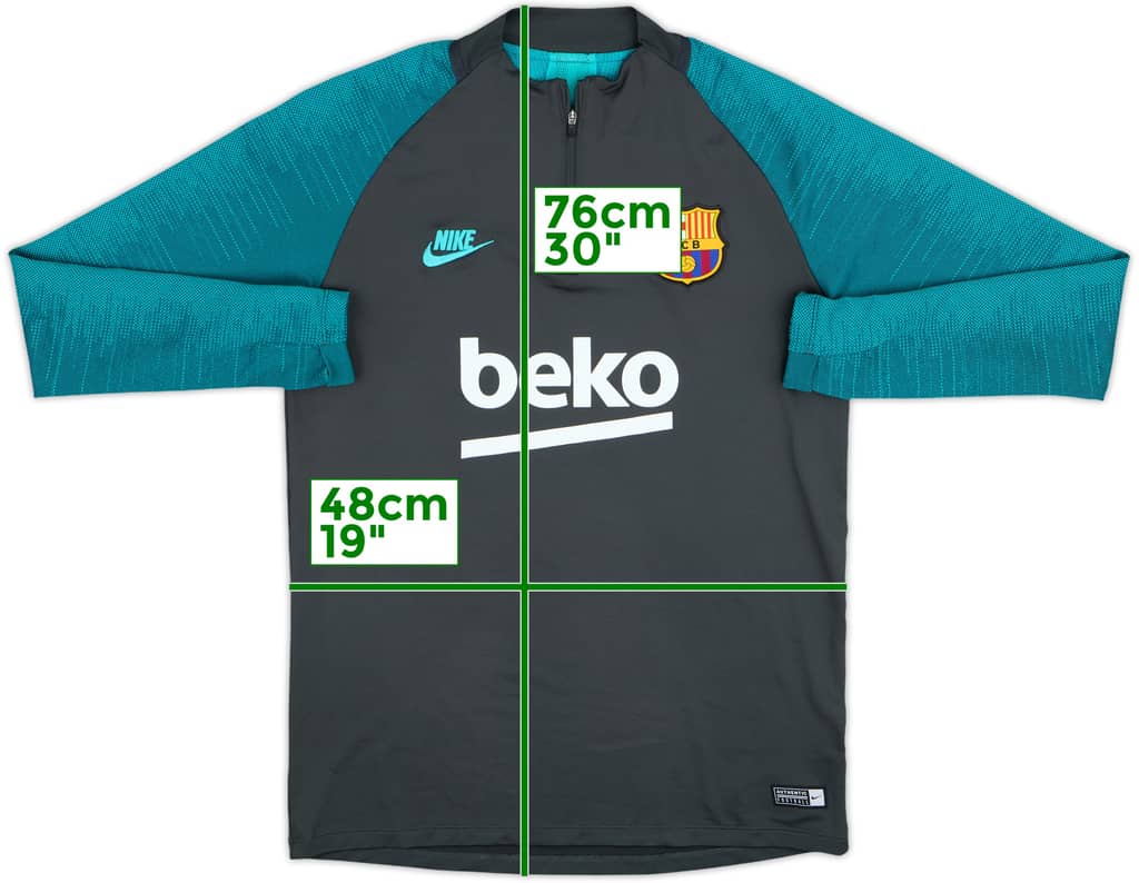 2019-20 Barcelona Nike 1/4 Zip Drill Top - 9/10 - (M)