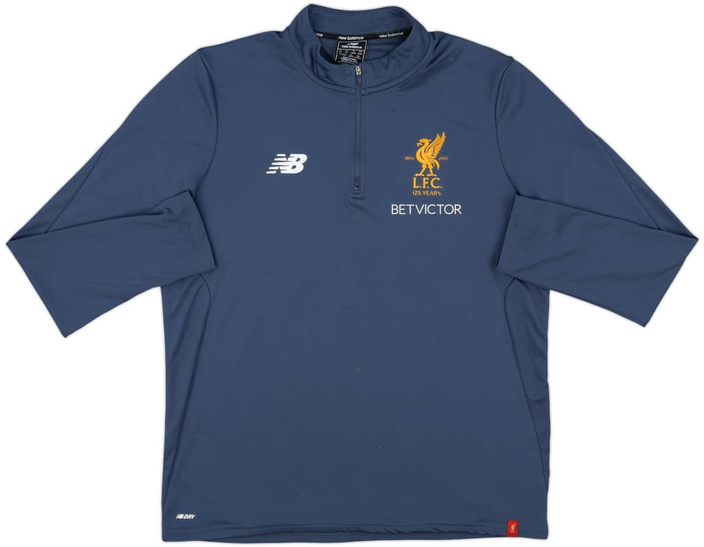 2017-18 Liverpool New Balance 1/4 Zip Drill Top - 8/10 - (XL)
