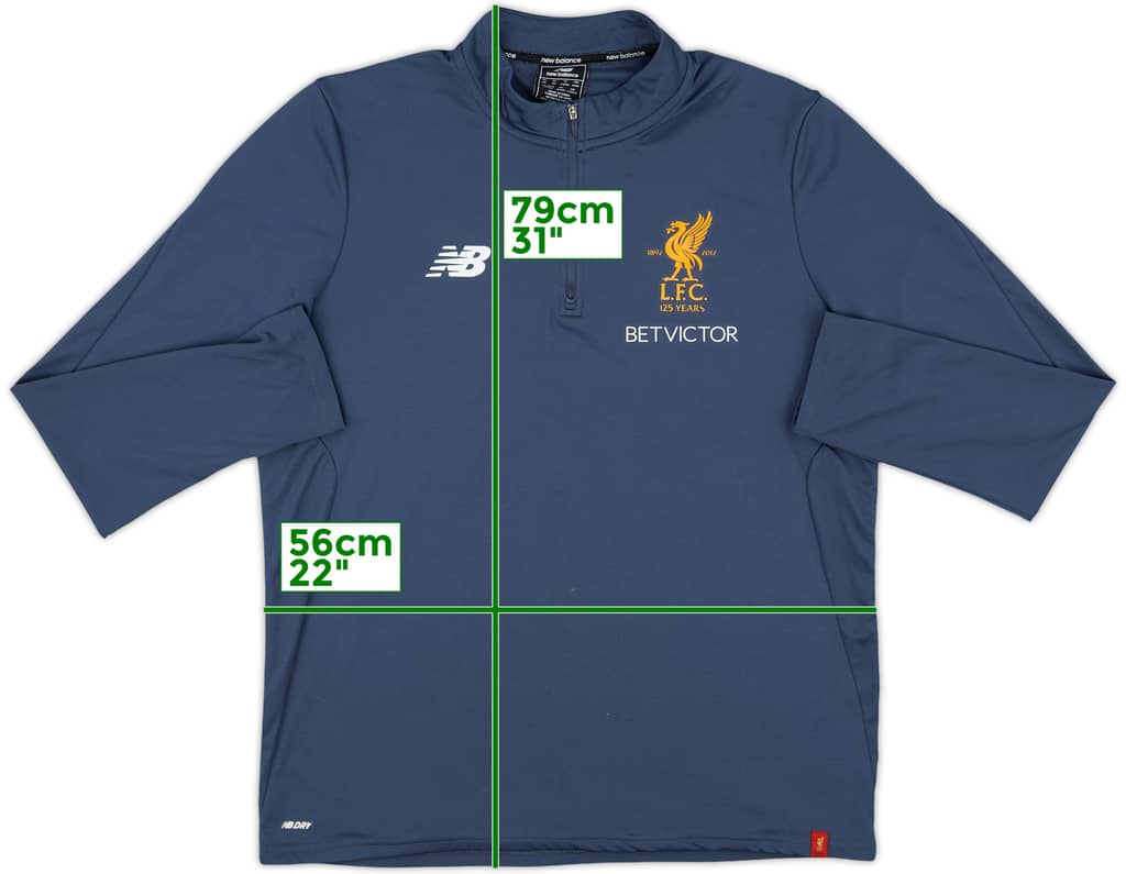 2017-18 Liverpool New Balance 1/4 Zip Drill Top - 8/10 - (XL)