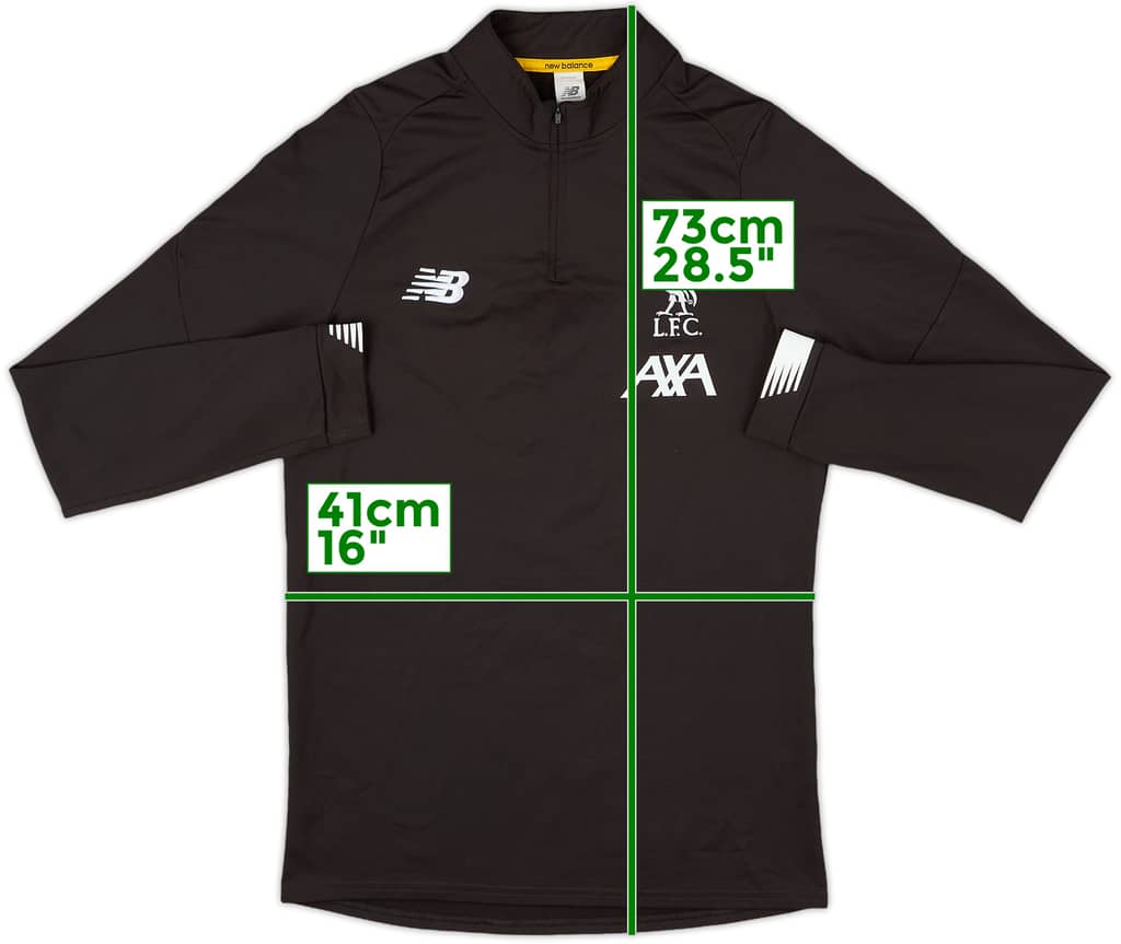 2019-20 Liverpool New Balance 1/4 Zip Drill Top - 8/10 - (XL.Boys)