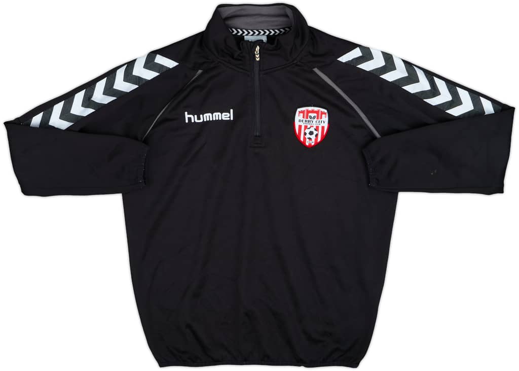 2016-17 Derry CIty Hummel 1/4 Zip Drill Top - 8/10 - (L.Boys)