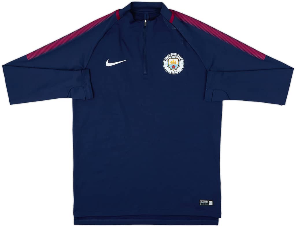 2017-18 Manchester City Nike 1/4 Zip Drill Top - 6/10 - (M)