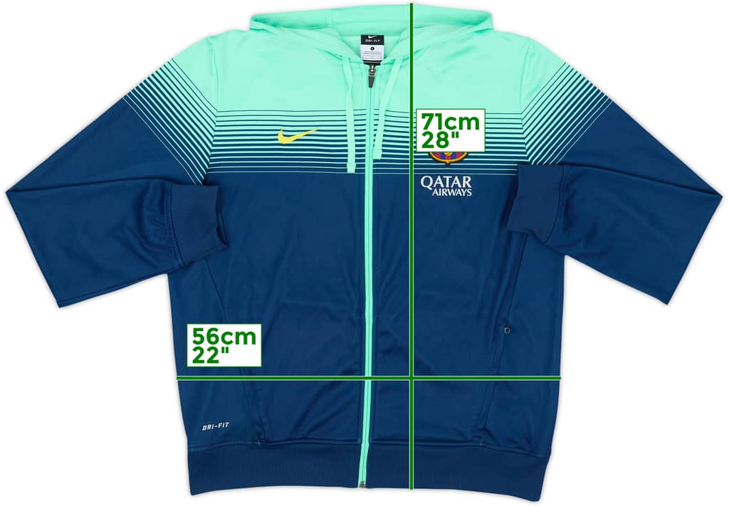 2013-14 Barcelona Nike Hooded Track Jacket - 9/10 - (L)