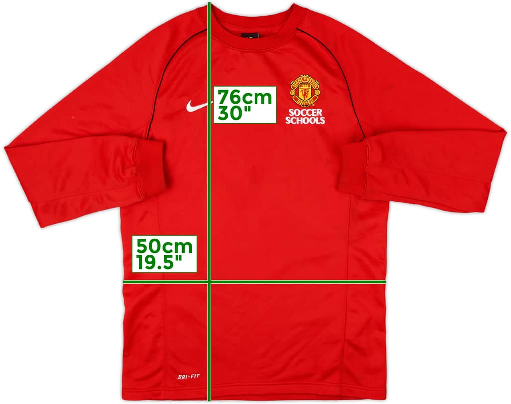 2013-14 Manchester United Soccer Schools Nike Sweat Top - 7/10 - (M)