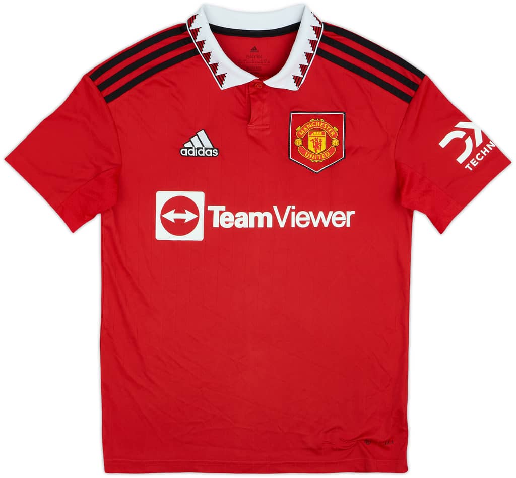 2022-23 Manchester United Home Shirt - 9/10 - (L.Boys)