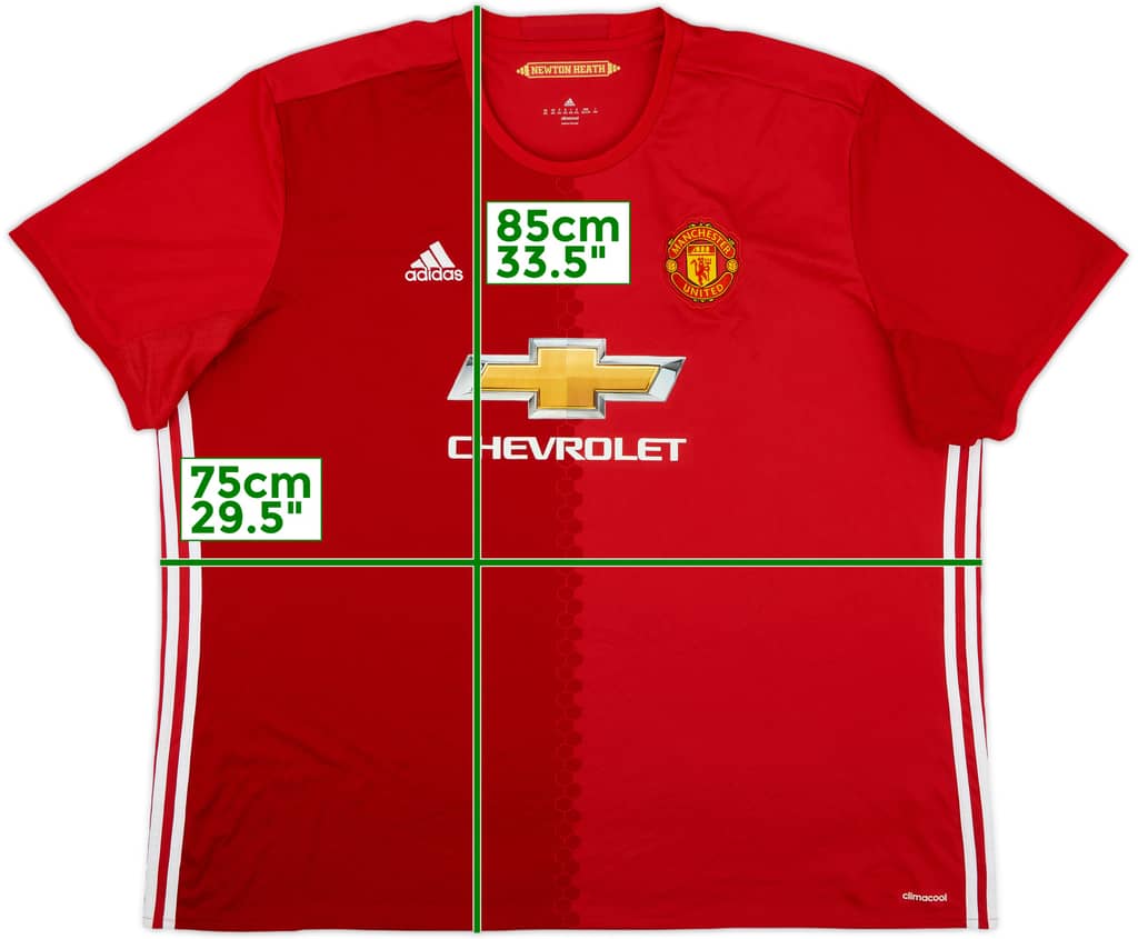 2016-17 Manchester United Home Shirt - 8/10 - (4XL)