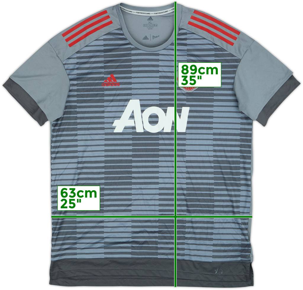 2017-18 Manchester United adidas Training Shirt - 8/10 - (XL)