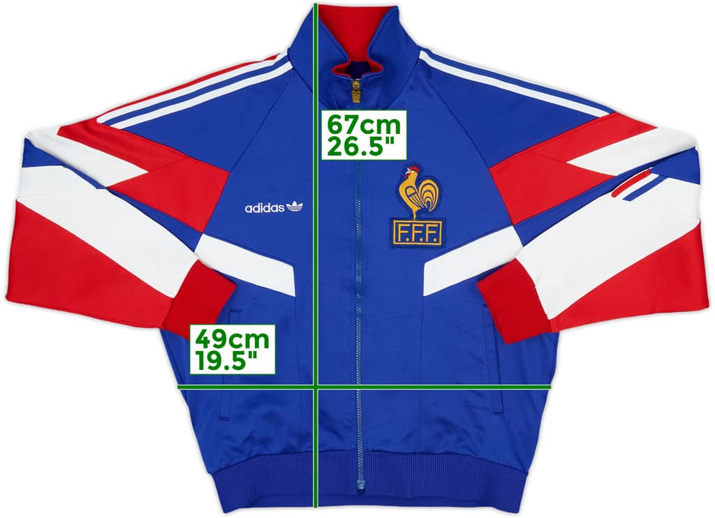 1990-92 France adidas Track Jacket - 8/10 - (XL.Boys)