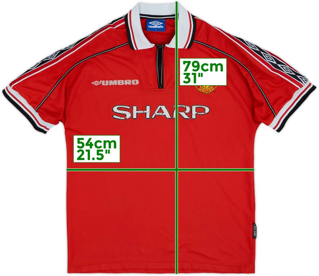 1998-00 Manchester United Home Shirt - 5/10 - (L)