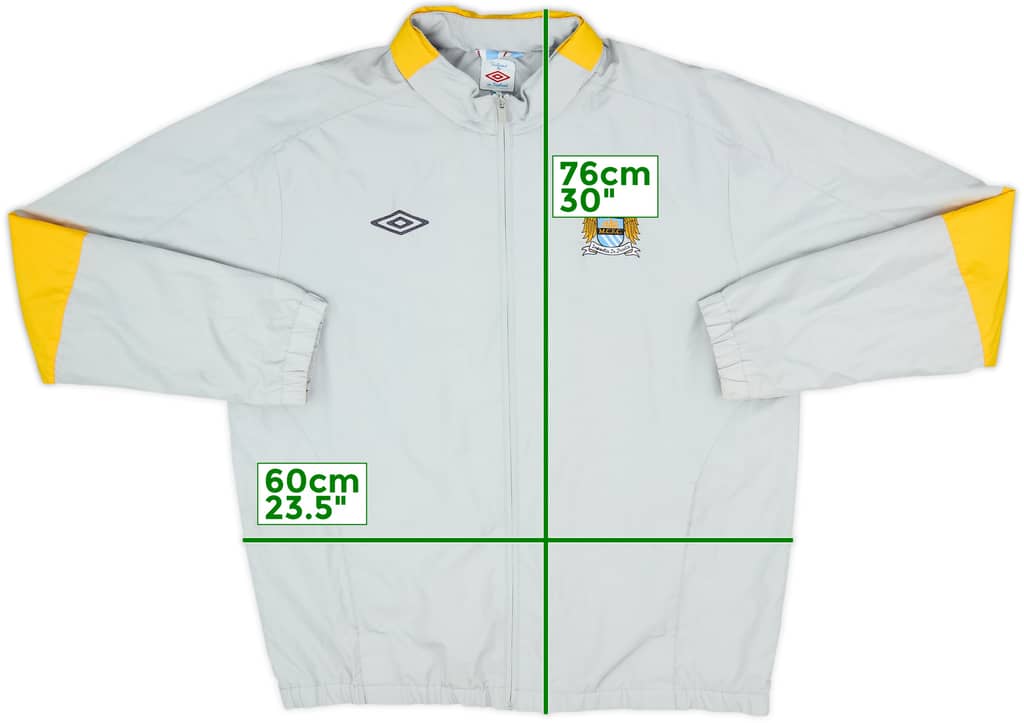 2010-11 Manchester City Umbro Hooded Rain Jacket - 8/10 - (XL)