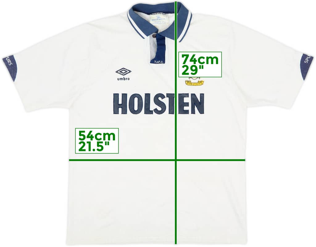1991-93 Tottenham Camiseta Local - 6/10 - (L)