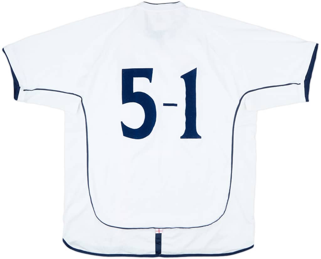 2001-03 England Home Shirt #5-1 - 8/10 - (XXL)
