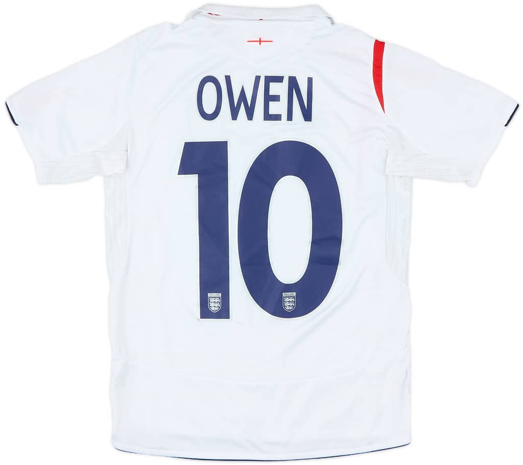 2005-07 England Home Shirt Owen #10 - 7/10 - (L.Boys)
