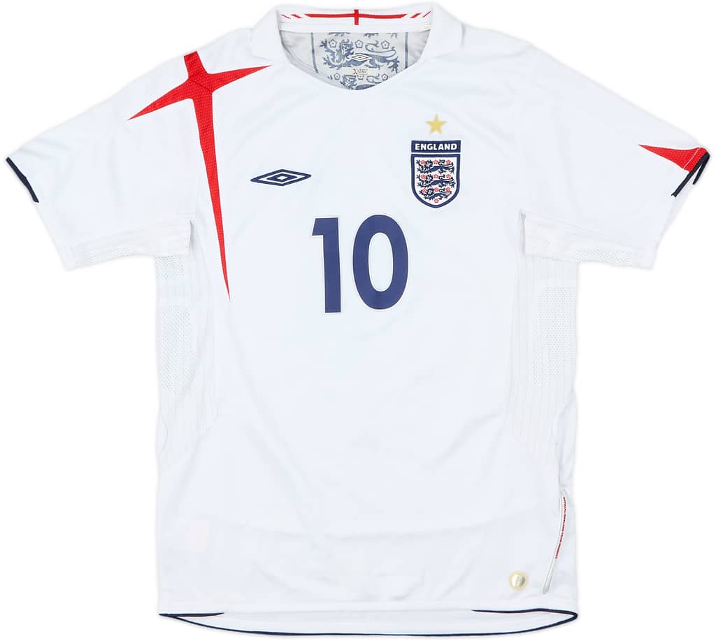 2005-07 England Home Shirt Owen #10 - 7/10 - (L.Boys)