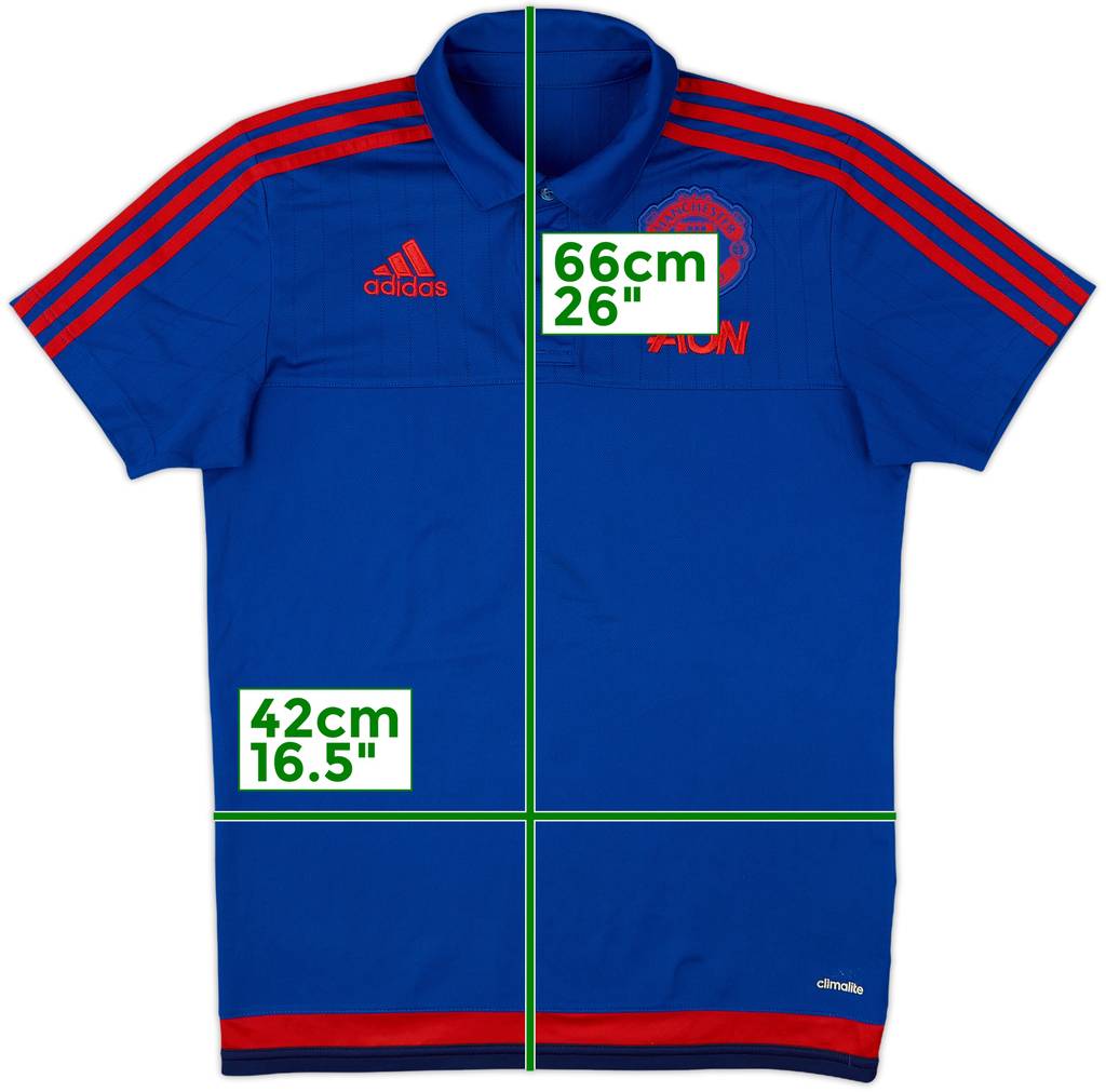 2015-16 Manchester United adidas Polo Shirt - 6/10 - (S)
