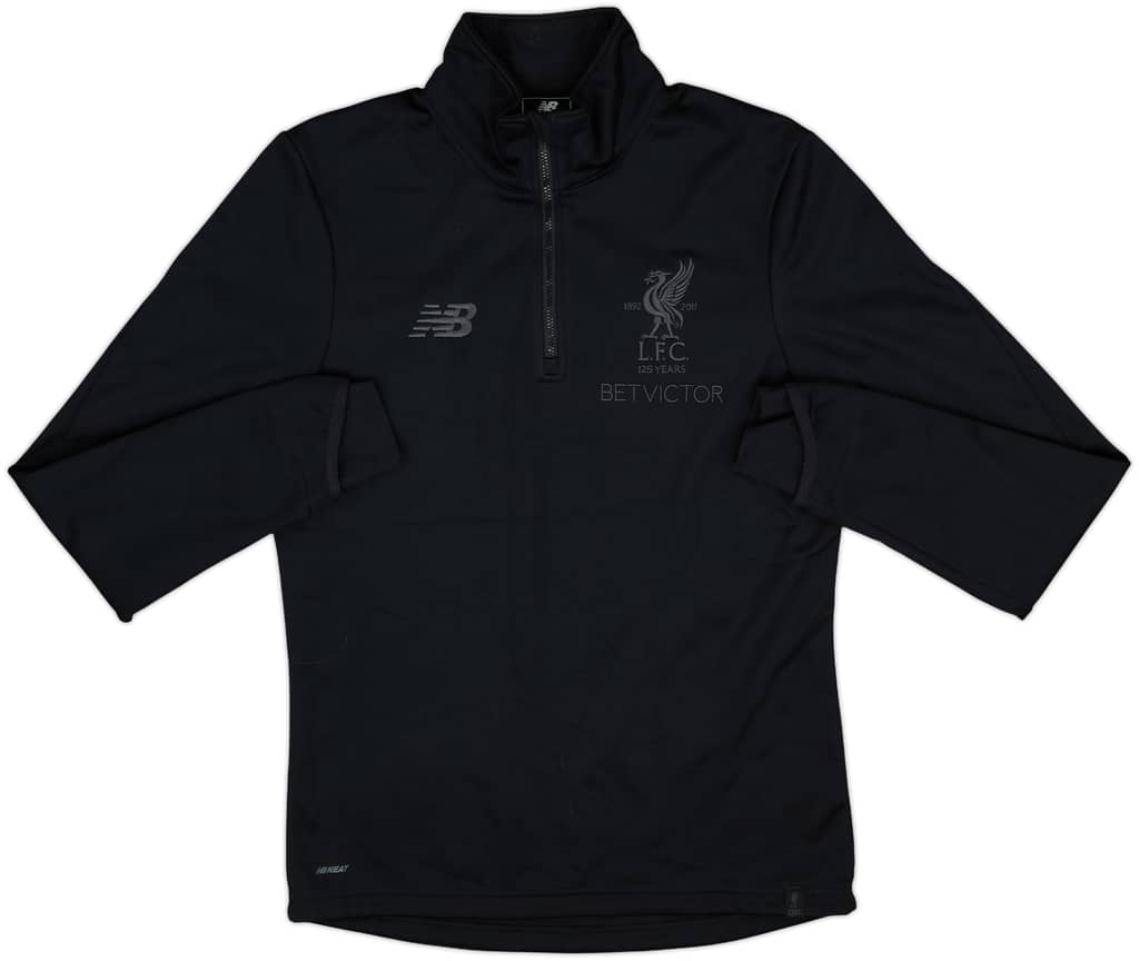 2017-18 Liverpool New Balance 1/4 Zip Drill Top - 7/10 - (S)