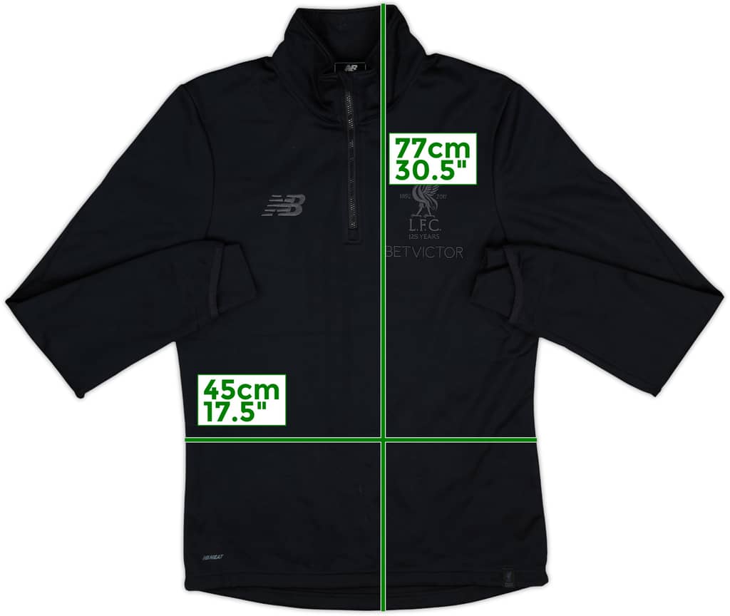 2017-18 Liverpool New Balance 1/4 Zip Drill Top - 7/10 - (S)