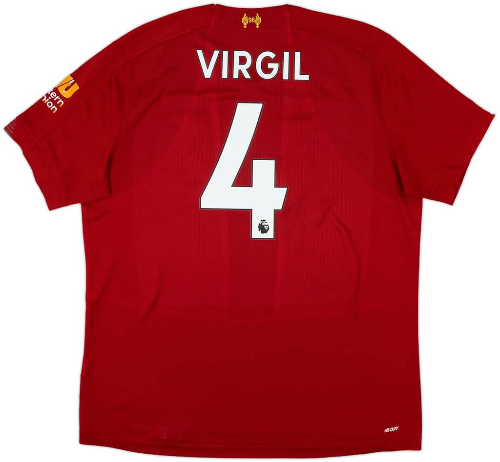 2019-20 Liverpool Home Shirt Virgil #4 - 5/10 - (XL)