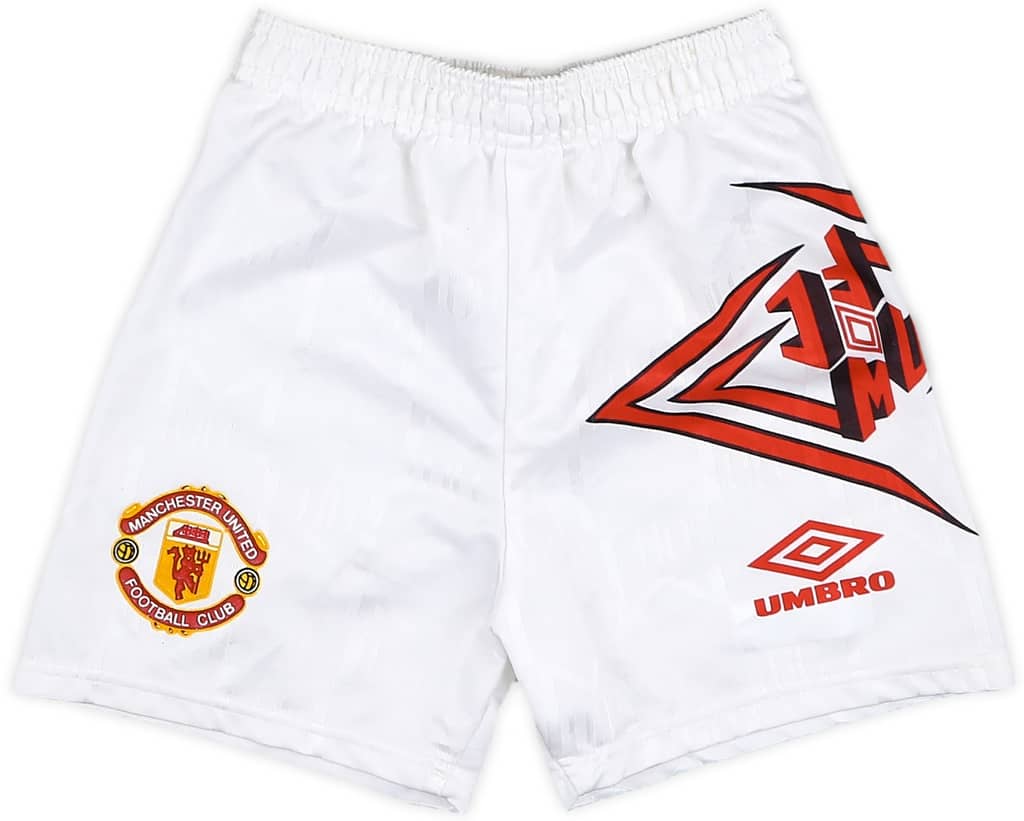 1992-94 Manchester United Home Shorts - 7/10 - (5-6 Years)