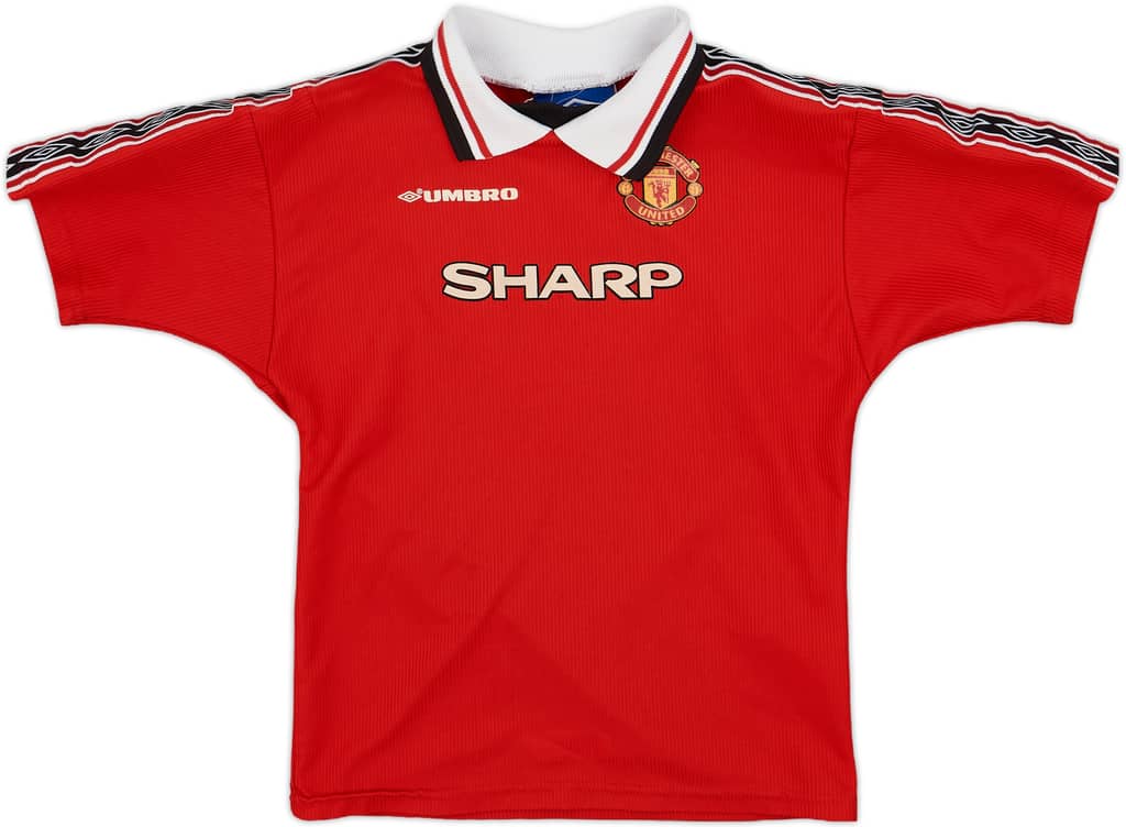 1998-00 Manchester United Home Shirt - 8/10 - (6-7 Years)