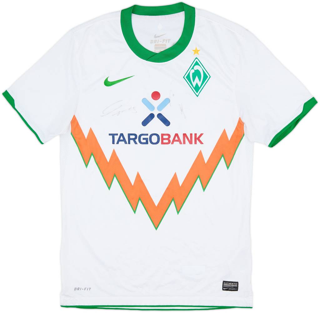 2010-11 Werder Bremen Signed Away Shirt - 8/10 - (S)