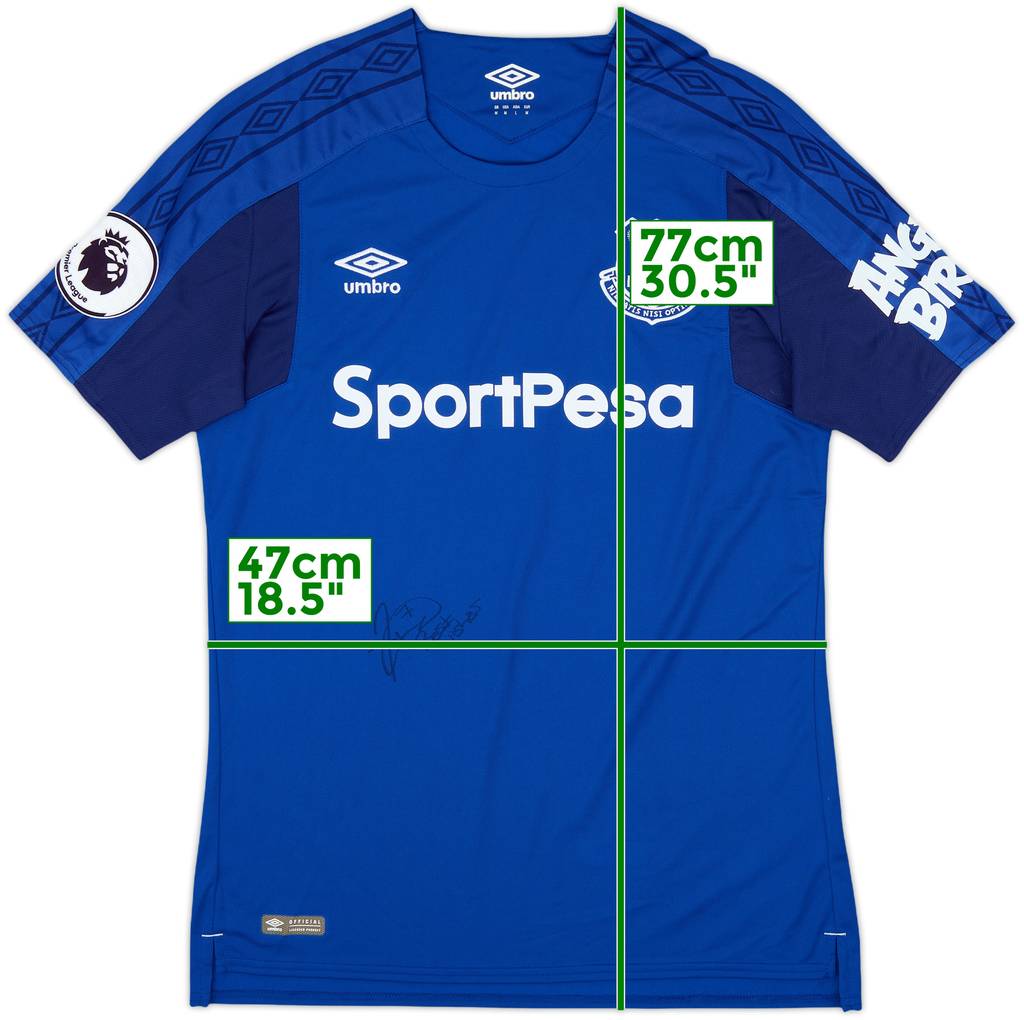 2017-18 Everton Signed Home Shirt - 9/10 - (M)