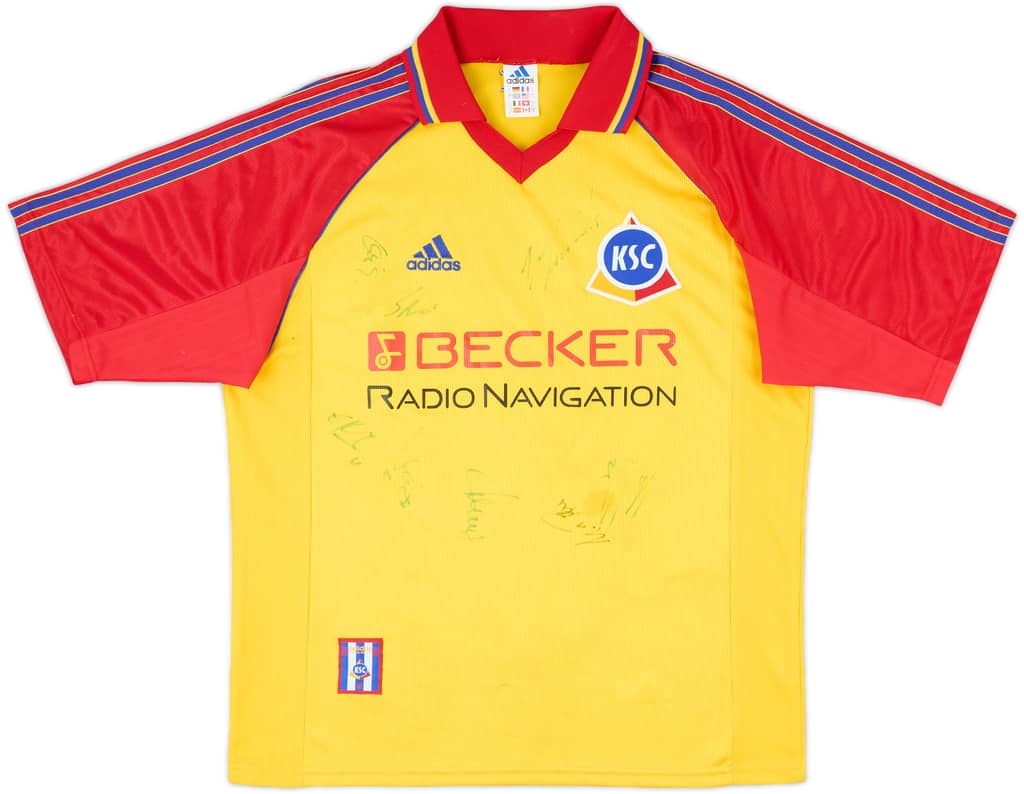 1998-99 Karlsruhe Signed Away Shirt - 8/10 - (L)