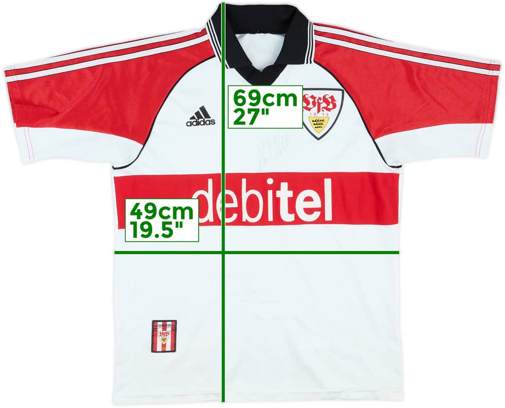 1999-00 Stuttgart Signed Home Shirt - 7/10 - (L.Boys)
