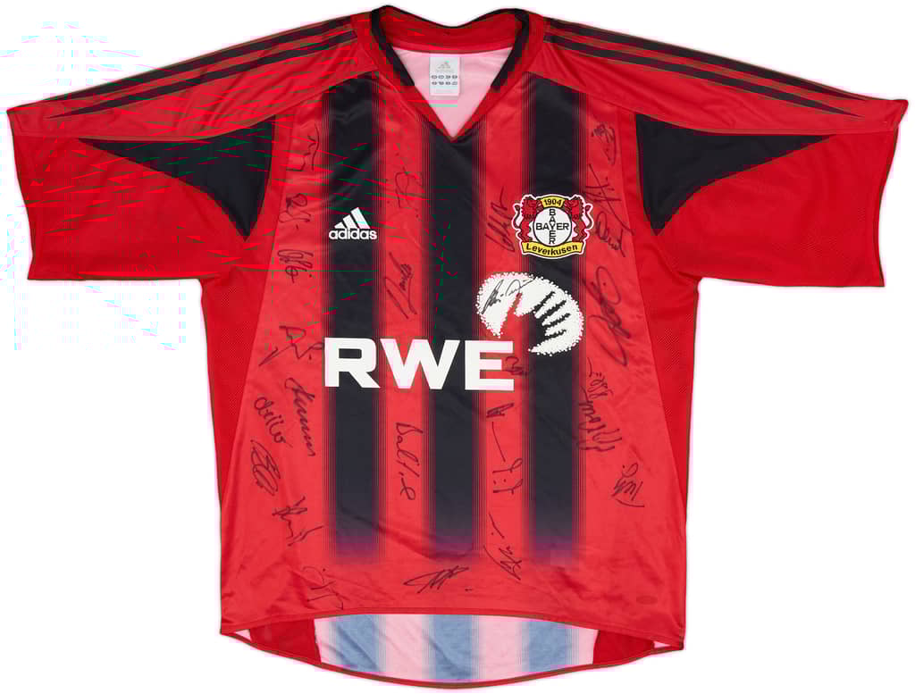 2004-06 Bayer Leverkusen Signed Home Shirt - 8/10 - (M)