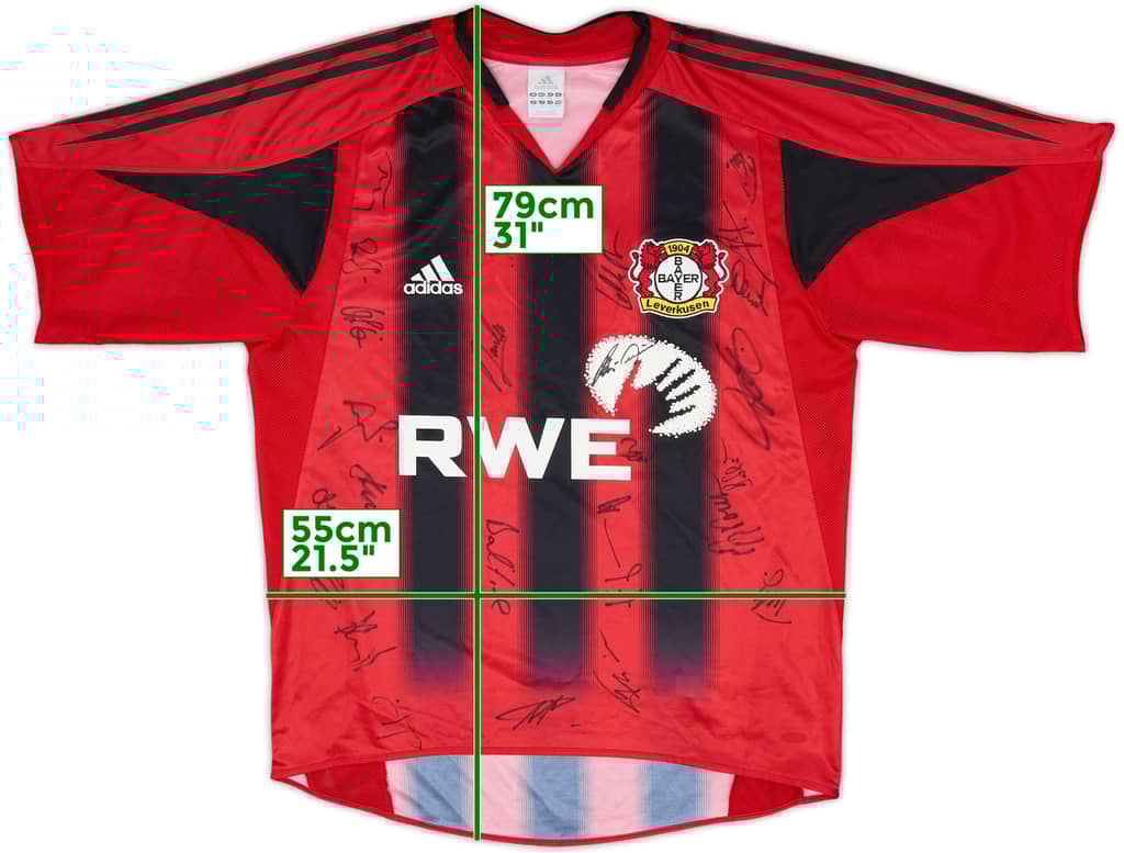 2004-06 Bayer Leverkusen Signed Home Shirt - 8/10 - (M)