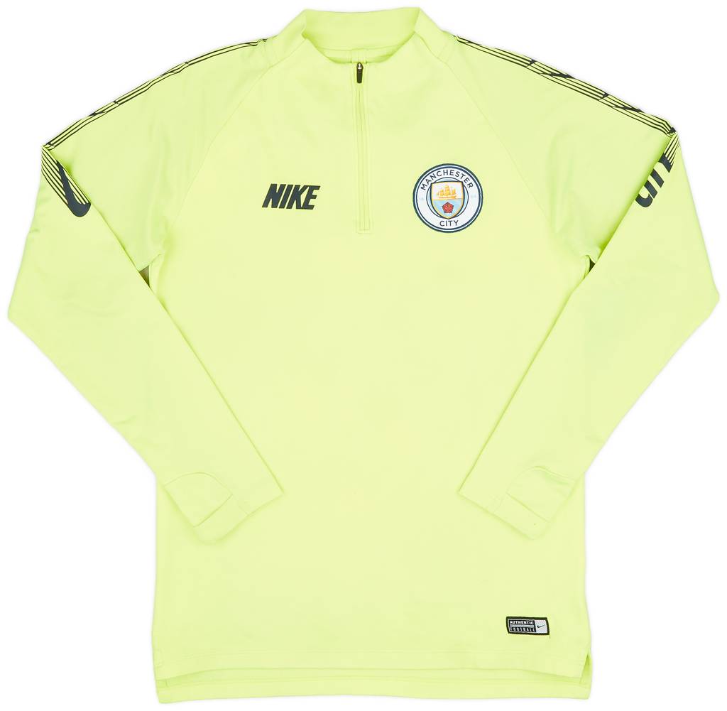 2018-19 Manchester City 1/4 Zip Training Top - 7/10 - (S)