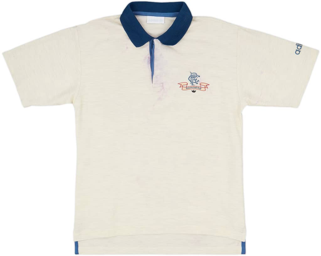1992-93 Rangers adidas Polo Shirt - 4/10 - (M/L)