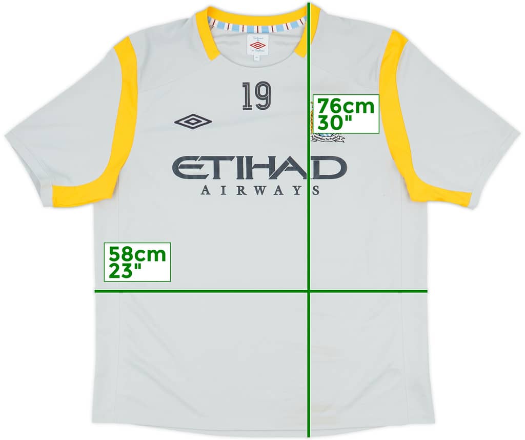 2010-11 Manchester City Player Issue Umbro Training Shirt #19 (Lescott) - 7/10 - (XL)