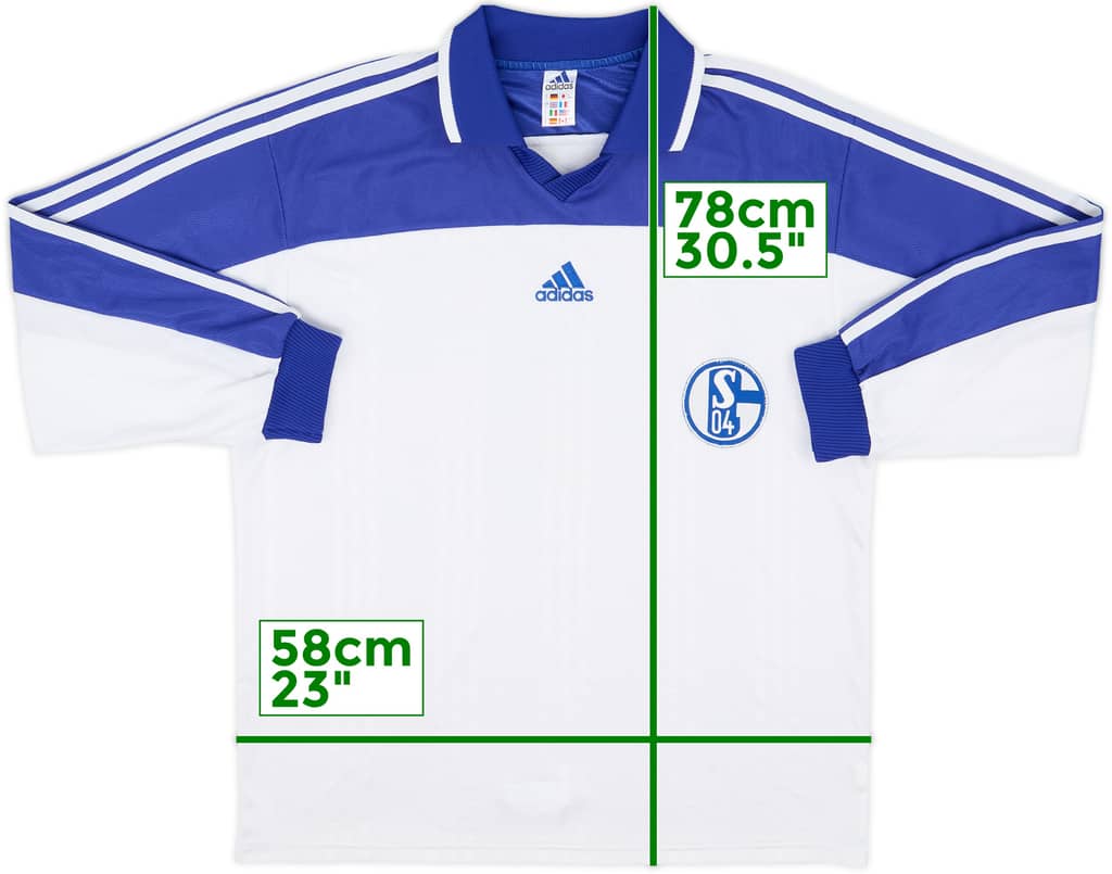 2000-01 adidas Template L/S Shirt (Schalke) - 8/10 - (L)