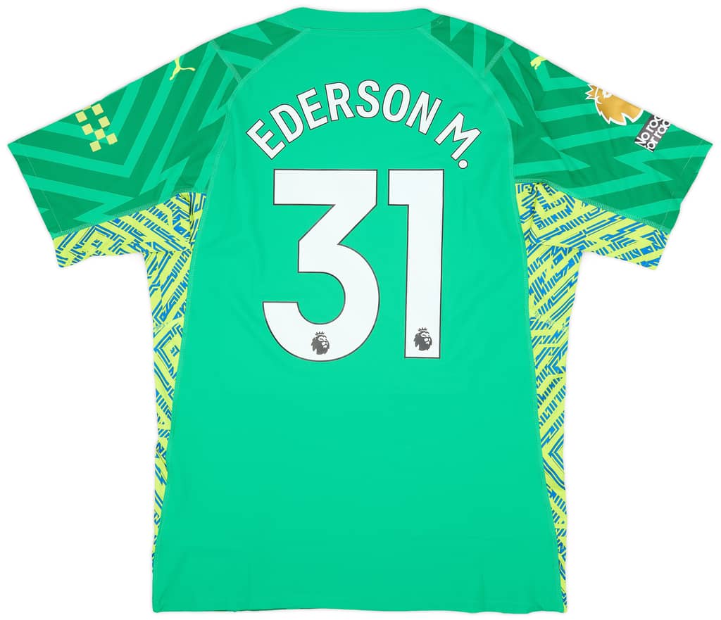 2023-24 Manchester City Match Issue GK Shirt Ederson M. #31