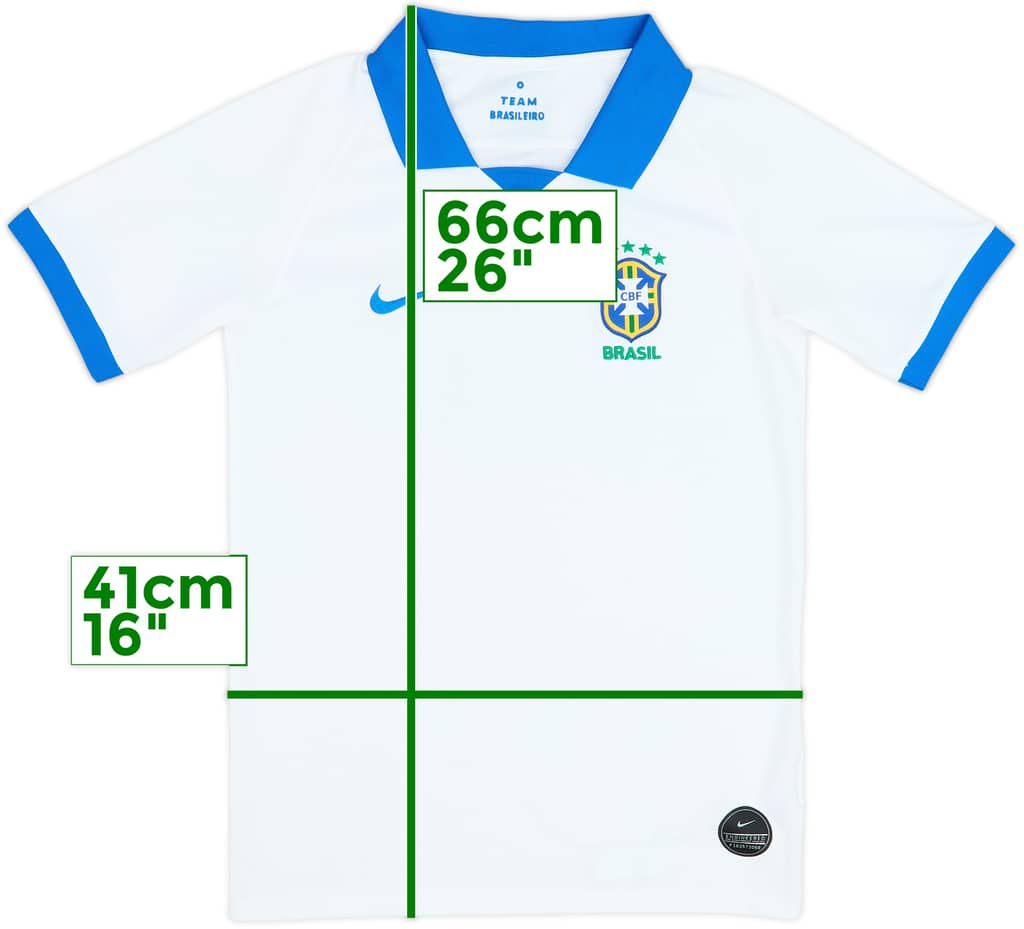 2019-20 Brazil Away Shirt - 9/10 - (L.Boys)