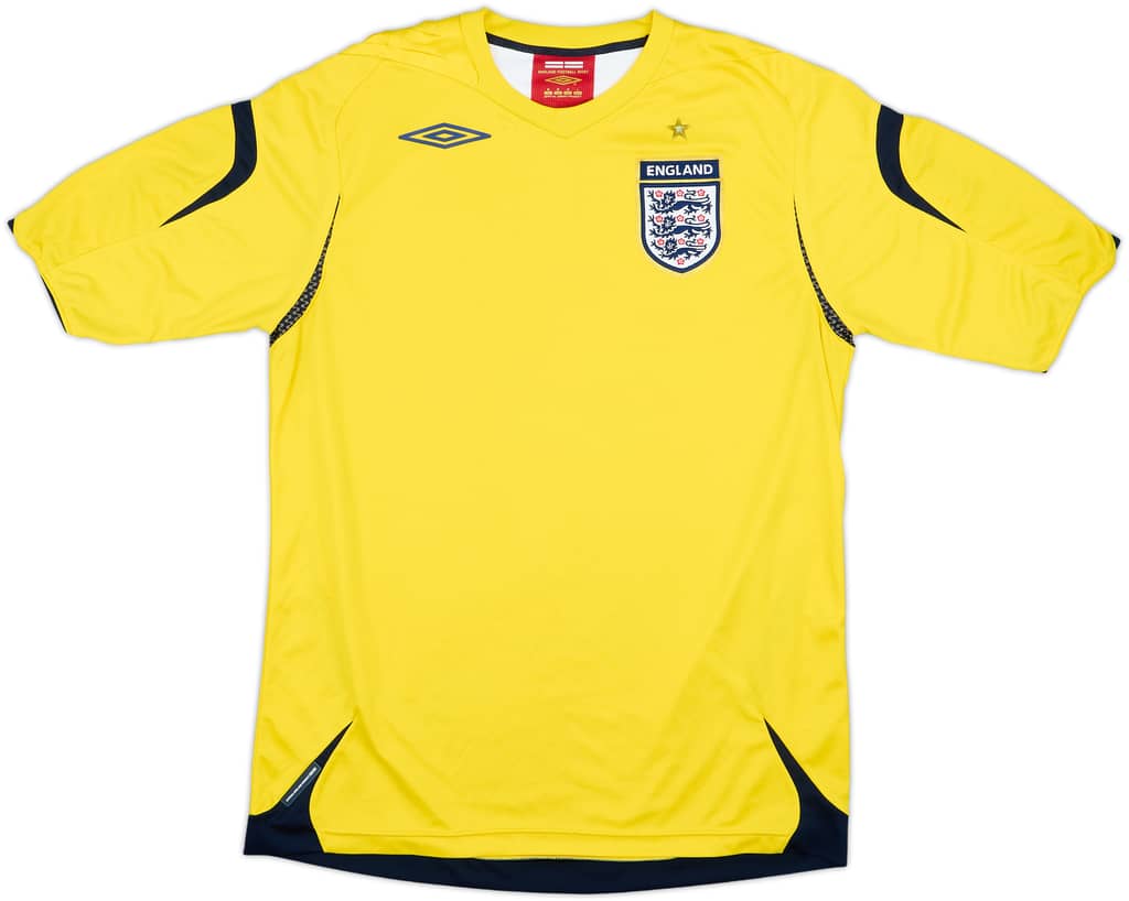 2006-08 England GK S/S Shirt - 7/10 - (M)