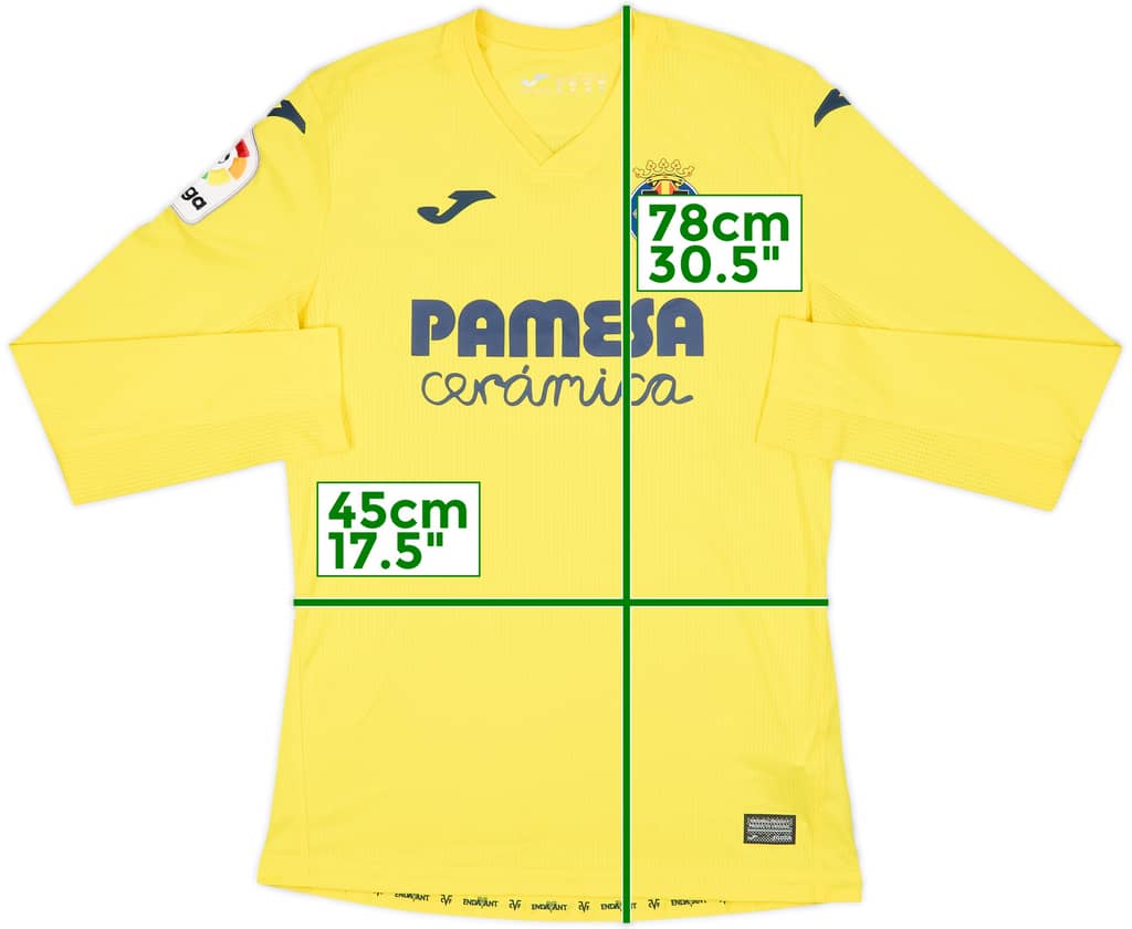 2020-21 Villarreal Home L/S Shirt - 10/10 - (M)