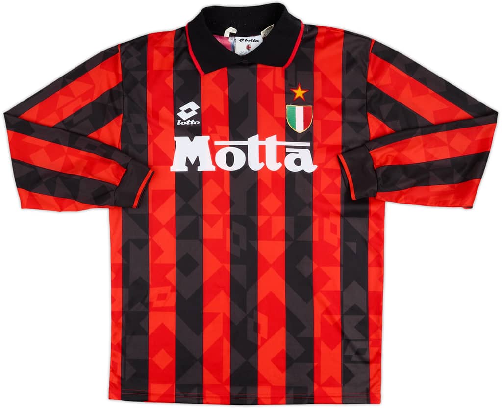 1993-94 AC Milan Home L/S Shirt - 7/10 - (M)