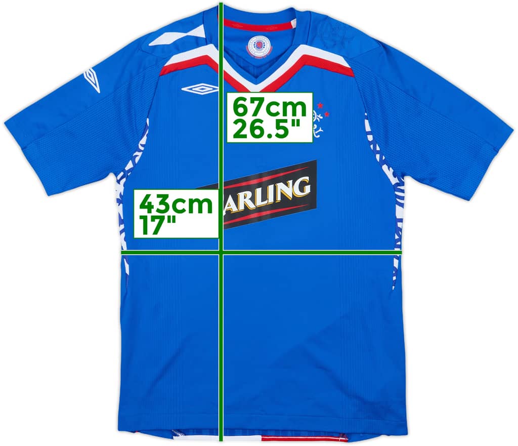 2007-08 Rangers Home Shirt - 10/10 - (L.Boys)