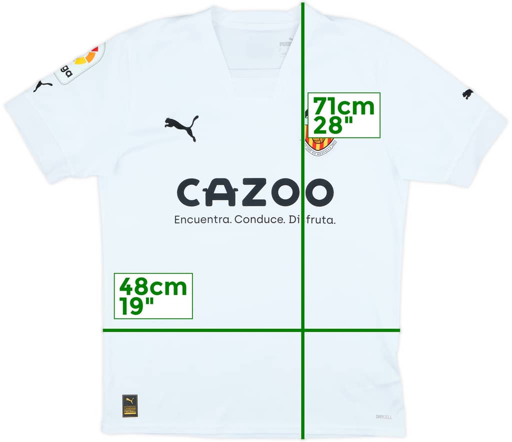2022-23 Valencia Home Shirt - 9/10 - (M)