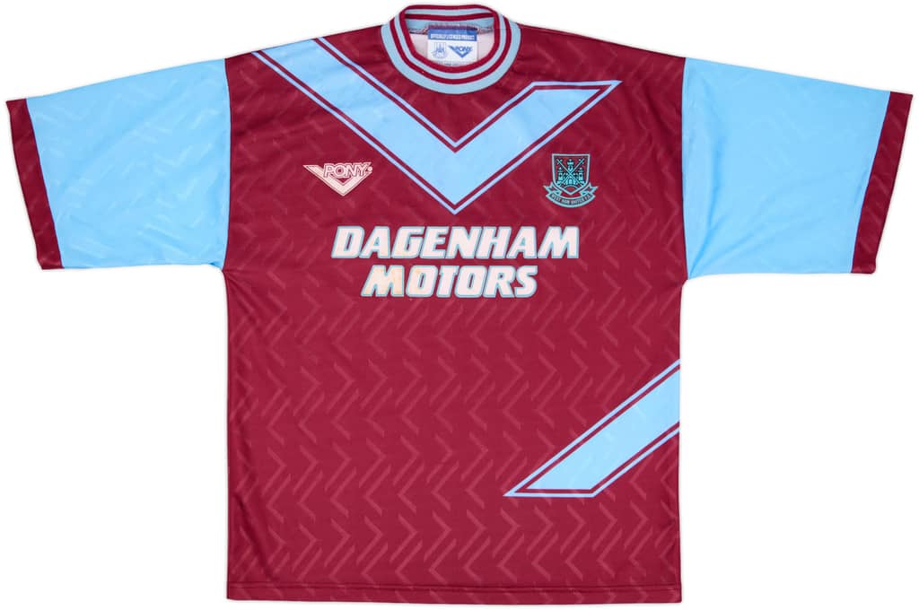 1993-95 West Ham Home Shirt - 8/10 - (L)