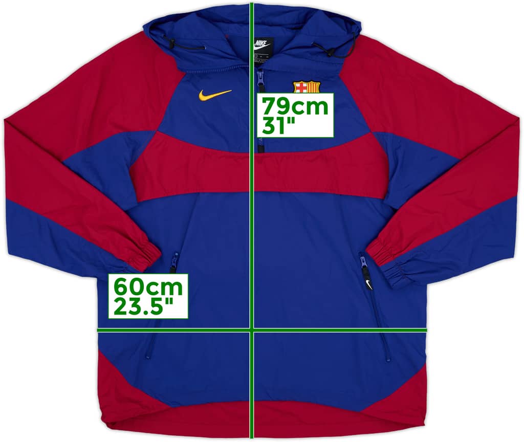 2020-21 Barcelona Nike 1/4 Zip Rain Jacket - 8/10 - (S)