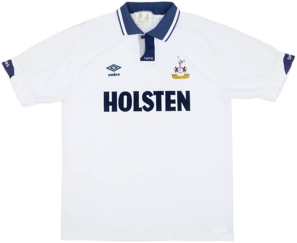 1991-93 Tottenham Home Shirt - 9/10 - (L)