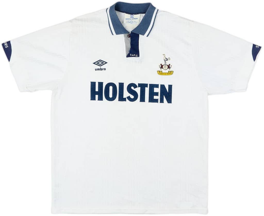 1991-93 Tottenham Home Shirt - 6/10 - (L)