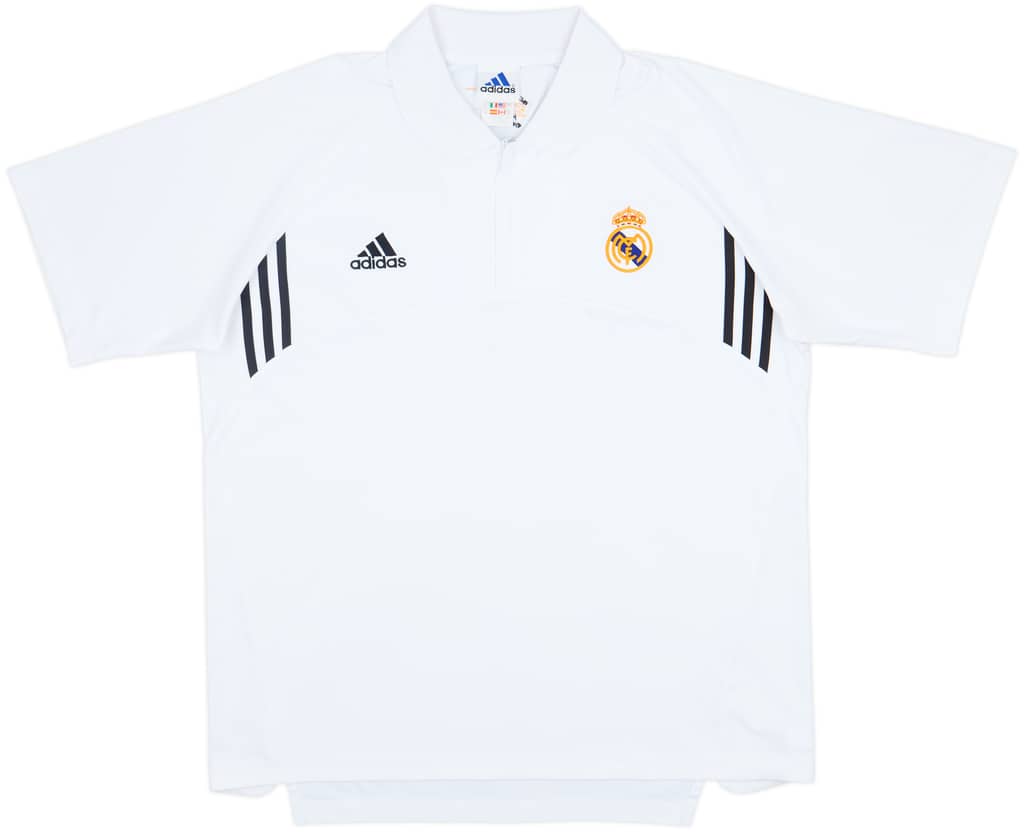 2002-03 Real Madrid Centenary adidas 1/4 Zip Polo Shirt - 7/10 - (L/XL)